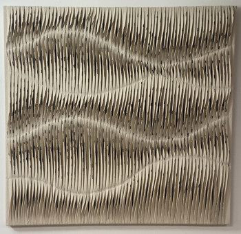 Œuvre contemporaine nommée « Tableau sculpture art textiles Réf Wave », Réalisée par YASMINA KIJEK