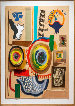 Œuvre contemporaine nommée « recollage 1 », Réalisée par TEDRUB