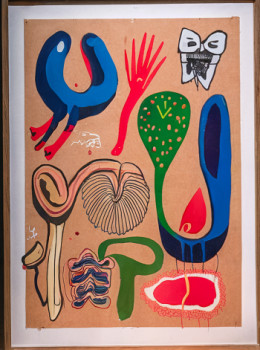 Œuvre contemporaine nommée « RECOLLAGE 4 », Réalisée par TEDRUB