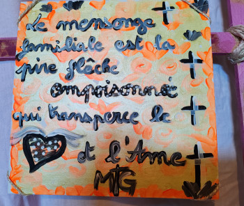 Œuvre contemporaine nommée « Destin tronqué 2 », Réalisée par MG