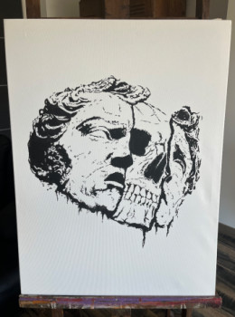 Œuvre contemporaine nommée « Mémento mori », Réalisée par LOKI