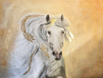Œuvre contemporaine nommée « Cheval pure race espagnole », Réalisée par ANNABEL LABATIE