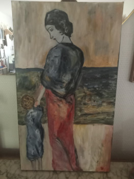 Œuvre contemporaine nommée « La femme et l'enfant », Réalisée par SERVANE LEJEUNE
