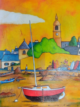Œuvre contemporaine nommée « Le bateau rouge », Réalisée par ZESKO