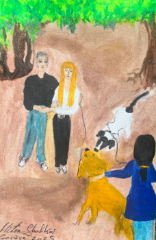 Œuvre contemporaine nommée « Alexandre et Sophie. », Réalisée par MITRA SHAHKAR