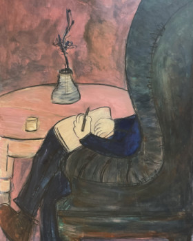 Œuvre contemporaine nommée « l'apparté », Réalisée par CAROLINE-C27