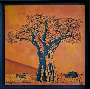Œuvre contemporaine nommée « "Baobab au Tarangire" », Réalisée par YANN HERVIS