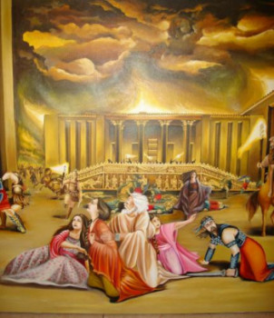 Œuvre contemporaine nommée « Adieu la splendeur (Prise de Persepolis) détail   Goodbye splendour ( taken of Persepolis) detail », Réalisée par MAHTAB