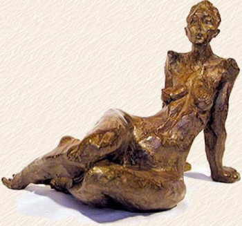Œuvre contemporaine nommée « Figure allongée », Réalisée par MARIE-THéRèSE TSALAPATANIS