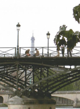 Œuvre contemporaine nommée « Pont des Arts  et Tour Eiffel », Réalisée par SARCIE