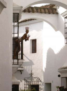 Œuvre contemporaine nommée « Barcelona - Manequin au balcon », Réalisée par SARCIE