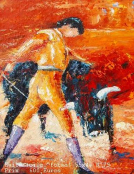 Œuvre contemporaine nommée « corrida », Réalisée par RAOUL RIBOT
