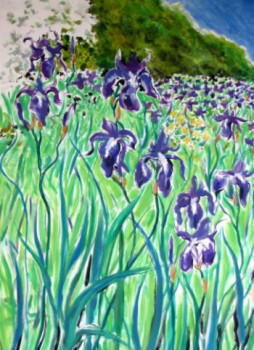 Œuvre contemporaine nommée « Iris de mon jardin », Réalisée par BRUNO TUPINIER
