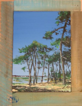 Œuvre contemporaine nommée « Les pins de Gatseau 2 », Réalisée par LUDO