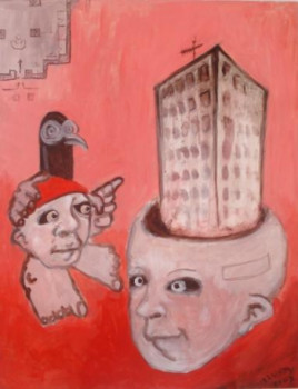 Œuvre contemporaine nommée « building head », Réalisée par ER BR