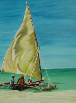 Œuvre contemporaine nommée « la voile », Réalisée par HéLèNE COLENO