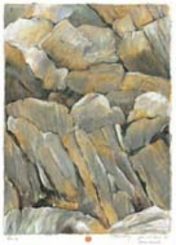 Œuvre contemporaine nommée « étude de rocher », Réalisée par PIERRE-EMILE DURAND
