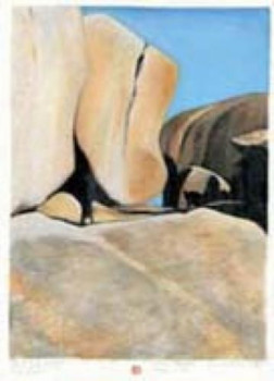 Œuvre contemporaine nommée « roches féminines de l'Ile Renot (Ploumanac'h) », Réalisée par PIERRE-EMILE DURAND