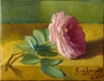 Œuvre contemporaine nommée « la rose », Réalisée par GUERINO ANGELI