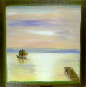 Œuvre contemporaine nommée « Vue sur mer tranquille », Réalisée par ROBERT MOTA