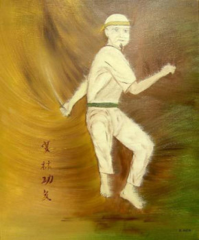 Œuvre contemporaine nommée « Shaolin », Réalisée par ROBERT MOTA