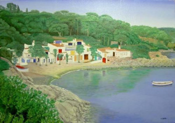 Œuvre contemporaine nommée « Cala s'Alguer - Village de pêcheurs », Réalisée par ROBERT MOTA