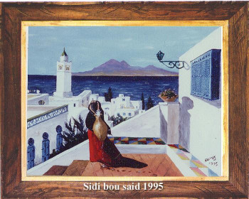 Œuvre contemporaine nommée « Sidi bou said 1995 », Réalisée par EMILE RAMIS