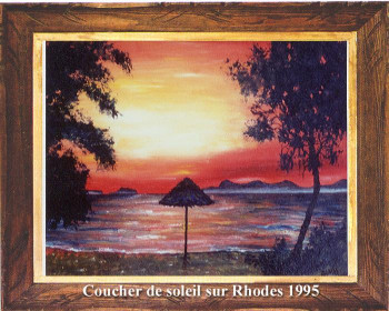 Coucher de soleil sur Rhodes 1995 Sur le site d’ARTactif