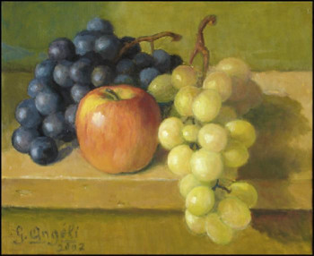 Œuvre contemporaine nommée « pomme et raisins », Réalisée par GUERINO ANGELI