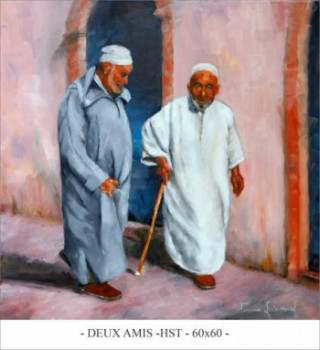Œuvre contemporaine nommée « DEUX AMIS », Réalisée par FRANçOISE LEDAMOISEL