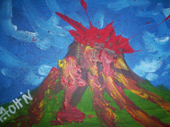 Œuvre contemporaine nommée « Le volcan », Réalisée par ARTHUR MOTTIN
