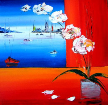 Œuvre contemporaine nommée « L'orchidée », Réalisée par ANNE LEONARD