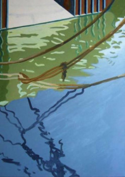 Œuvre contemporaine nommée « Reflets du port », Réalisée par STINCKWICH