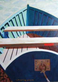 Œuvre contemporaine nommée « la barque », Réalisée par STINCKWICH