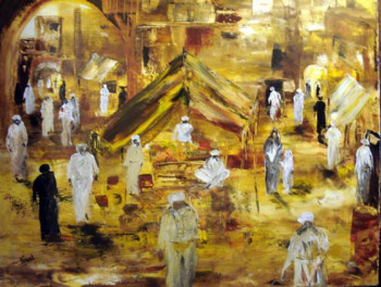 Œuvre contemporaine nommée « Marché au Maroc », Réalisée par CHRISTIAN VOGEL
