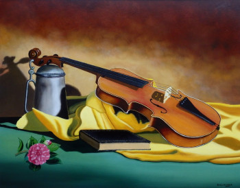 Œuvre contemporaine nommée « le violon », Réalisée par ANDRé GILLOUAYE