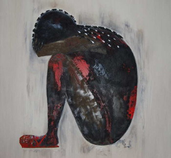 Œuvre contemporaine nommée « boubou l'africaine », Réalisée par BRIGITTE TISON