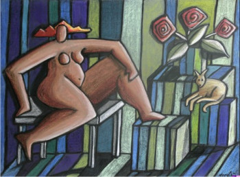 Œuvre contemporaine nommée « MODELE VIVANT », Réalisée par NATHALIE MOLIN