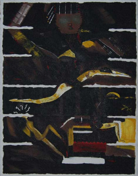 Œuvre contemporaine nommée « Swimming in the dark », Réalisée par BRIGITTE TISON