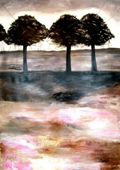 Œuvre contemporaine nommée « paysage bucolique 3 », Réalisée par CARLOS DIT CARLANGA ARAYA VARGAS