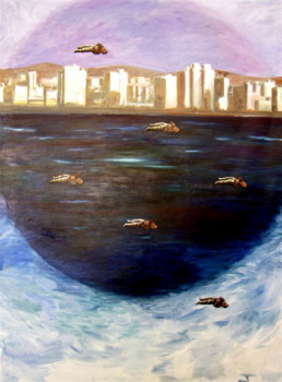 Œuvre contemporaine nommée « paysage bucolique 7 », Réalisée par CARLOS DIT CARLANGA ARAYA VARGAS