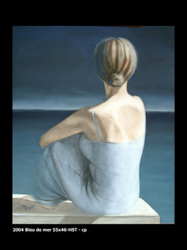 Œuvre contemporaine nommée « Bleu de mer », Réalisée par CATHERINE MAYET