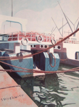 Œuvre contemporaine nommée « repos du chalutier », Réalisée par STINCKWICH