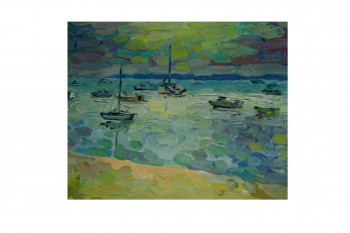 Œuvre contemporaine nommée « Matinée au Cap Ferret_2002 », Réalisée par LéNA TERESHONOK