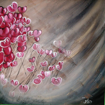 Œuvre contemporaine nommée « Bouquet rouge », Réalisée par MANON LAFONTAINE