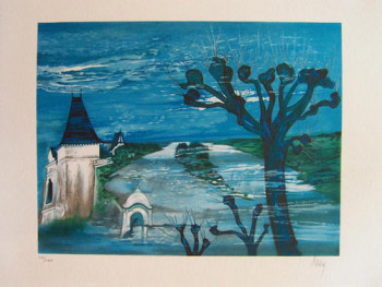 Œuvre contemporaine nommée « Loire à Roche Corbon », Réalisée par BERNARD TILLOLLOY