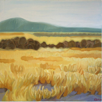 Œuvre contemporaine nommée « Paysage jaune », Réalisée par SANCHEZ ELOHIM