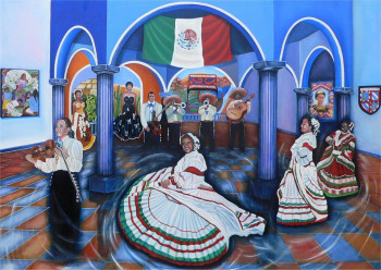 Œuvre contemporaine nommée « Viva Bourgogne Mexico », Réalisée par ABERNARDO