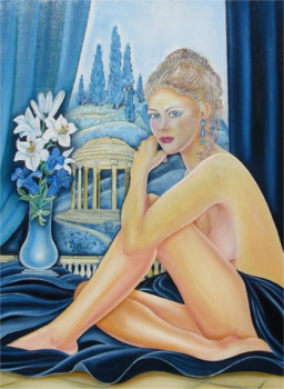 Œuvre contemporaine nommée « La vénus bleue en Toscane », Réalisée par ABERNARDO