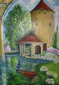 Œuvre contemporaine nommée « Le lavoir à Bèze », Réalisée par ABERNARDO